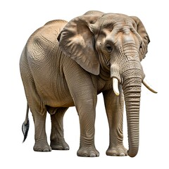 Obraz premium Elephant isolated on white background, wildlife animal