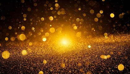Naklejka premium Golden particles background image