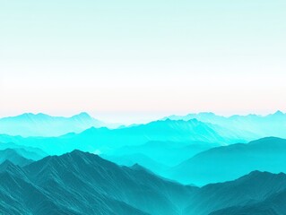 Obraz premium Misty Mountain Range in Pastel Hues