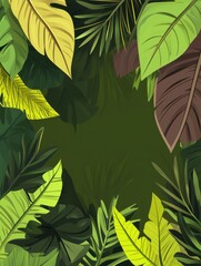 Fototapeta premium Tropical Jungle Leaf Art