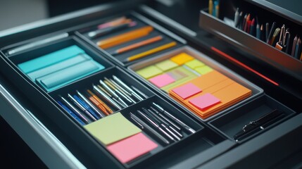 Organized Desk Drawer.