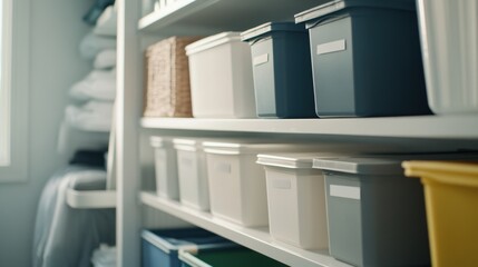 Obraz premium Organized Storage Boxes.