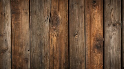 Naklejka premium Rustic reclaimed wood planks with weathered textures and vintage feel, ideal for backgrounds.