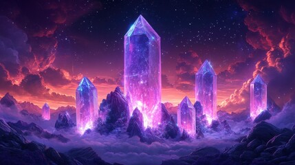 Fototapeta premium Mystical Crystal Mountains