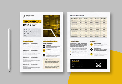 Technical Data Sheet Layout