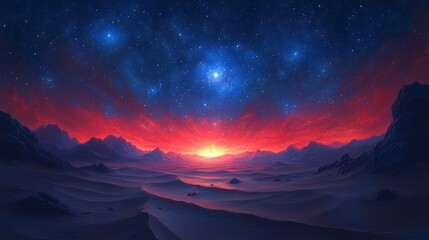 Celestial Desert Sunrise