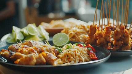 A variety of the most delicious Thai food that makes everyone feel hungry immediately upon seeing...