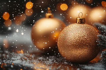 Golden Christmas background.