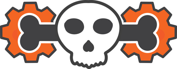 illustration of skull and crossbone 