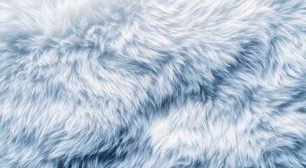 Obraz premium A close-up view of soft, blue faux fur, showing its texture and fluffy appearance