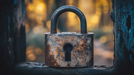 A locked padlock symbolizes the importance of cybersecurity and data protection. It represents the need to safeguard sensitive information and protect privacy with strong security measures.