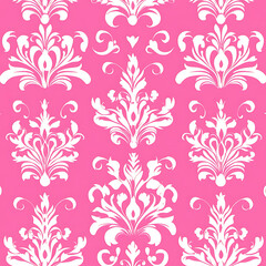 Fototapeta premium Stylish pink vintage pattern decorative art design picture