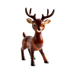 Fototapeta premium Christmas ceramic deer on an isolated background 