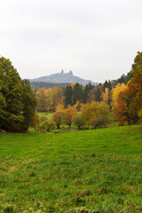 Colorful autumn Landscape in Bohemian Paradise, Czech Republic 