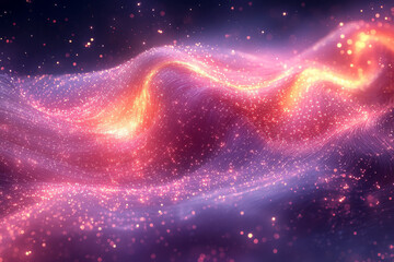 Obraz premium Abstract visualization of hair strands glowing with health and strength, symbolizing the concept of hair regrowth,