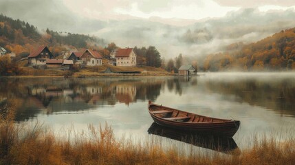 The ancient town is picturesque in autumn