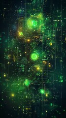 Obraz premium Glowing Circuit Board Design