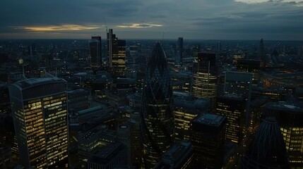 Fototapeta premium City of London at twilight