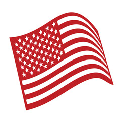 United States of America flag. USA flag vector. American waving flag clipping art. USA flag icon