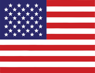 United States of America flag. USA flag vector. American waving flag clipping art. USA flag icon