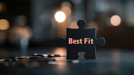 A puzzle piece with the word "Best Fit" written on it