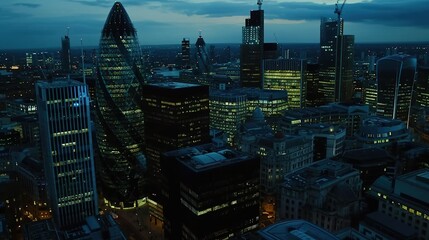 Obraz premium City of London at twilight
