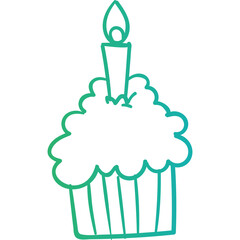 Happy birthday single vector icon