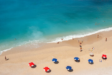 The beautiful Kaputas beach near Kalkan in southern Turkey on the Mediterranean.
