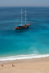 Fototapeta premium The beautiful Kaputas beach near Kalkan in southern Turkey on the Mediterranean.