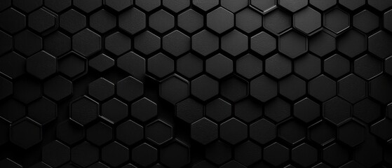 A black and white image of a hexagonal pattern