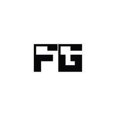 FG monogram logo design letter text name symbol monochrome logotype alphabet character simple logo