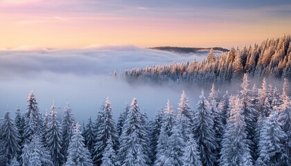 Obraz premium winter landscape with trees and snow