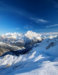 Fototapeta premium snow covered mountains in winter