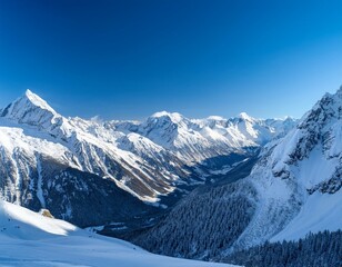 Naklejka premium snow covered mountains in winter