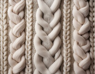 Soft, cozy knitted texture in neutral winter colors for backgrounds or textures