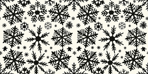 Fototapeta premium A festive paper adorned with snowflake pattern.