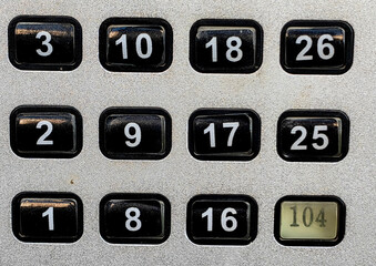 Numbers in Focus: Apartment Symbols on White Background.