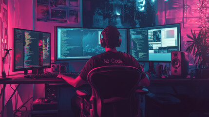 No-code tools let you create things without writing any code. They use visual interfaces instead.