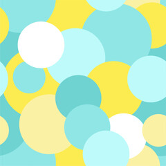 Seamless colorful multicolor art decor wallpaper print pattern with circles background for paper, textile, pck etc abstract geometry vector illustration endless 