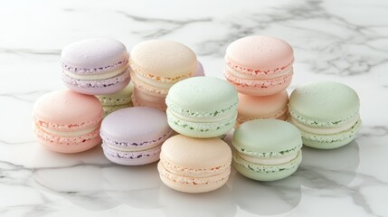 Obraz premium colorful macaroons on a table