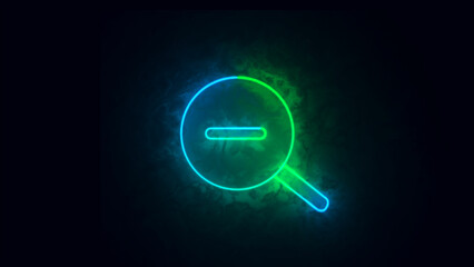 Magnifying glass simple icon collection. Search icon set, zoom out icons.