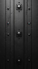 Fototapeta premium Dark Metal Panelled Door Design