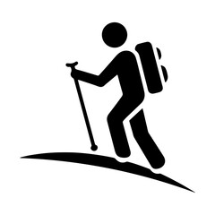 Clean and Modern Hiking Symbol Illustration