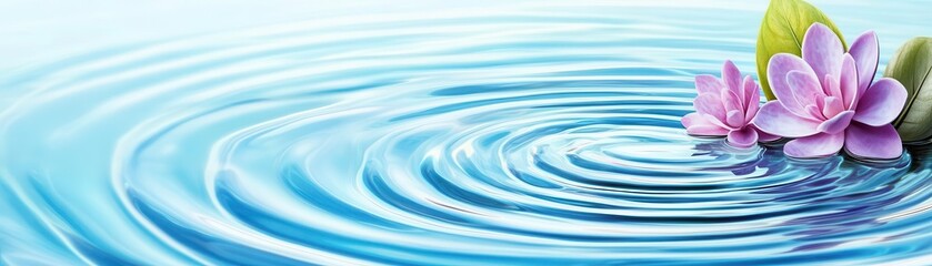 Abstract water ripples, reflecting soft light, calmness, close-up, serene and minimal