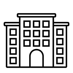 Building icon for web. Outline icon