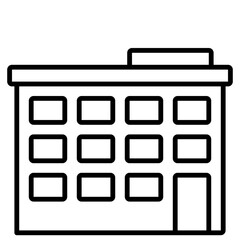 Building icon for web. Outline icon