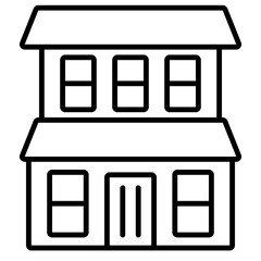 Building icon for web. Outline icon