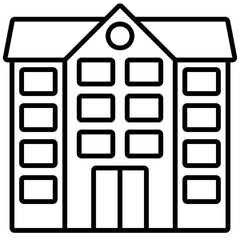 Building icon for web. Outline icon