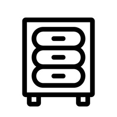 Furniture icon for web. Cabinet outline icon