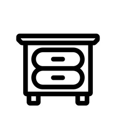 Furniture icon for web. Cabinet outline icon